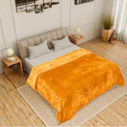 CURIOUS LIFESTYLE Yellow Heavy Winter 210 GSM Double Bed Blanket-image-92