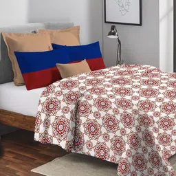 MYTRIDENT Urban Comfort Blue Ethnic Motifs Cotton AC Room 120 GSM Single Bed Comforter-image-56