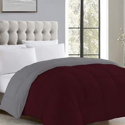 CURIOUS LIFESTYLE Maroon & Grey Microfiber Heavy Winter Single Bed Comforter-image-14