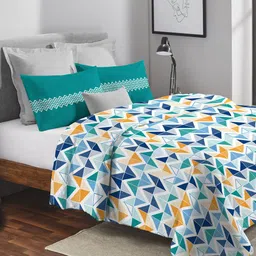 MYTRIDENT Urban Comfort Purple Geometric Cotton AC Room 120 GSM Single Bed Comforter-picture-32