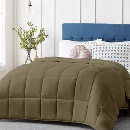 RAZZAI Beige Microfiber Mild Winter 300 GSM Double Bed Comforter-image-14