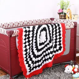 Magic Needles Red & White AC Room Single Bed Blanket-image-51