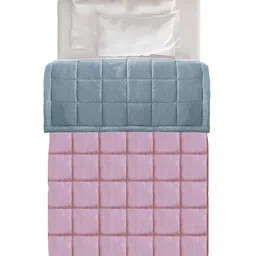 MYTRIDENT Blue  Pink AC Room 120 GSM Single Bed Reversible Comforter-image-64