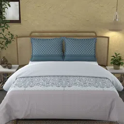 MYTRIDENT Unisex Grey Blankets Quilts and Dohars-image-0
