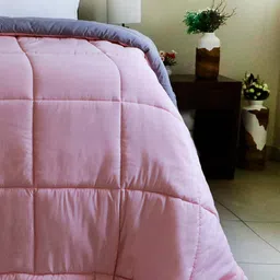 MYTRIDENT Pink  Grey AC Room 120 GSM Double Bed Urban Comfort Comforter-32