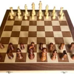 HANDICRAFTS Non-Magnetic Flat Wooden Chess Board Set with 32 Chessmen Party 4 cm Chess Board-picture-14