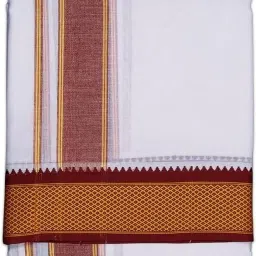 Atex MEN PURE COTTON MAYILKAN 3.60 METER DHOTI Woven Men Dhoti-image-1