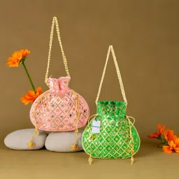 By Kuber Industries Women Multicolor Potli-image-50