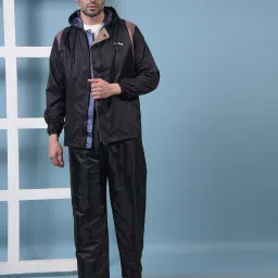 Colorblock Men Raincoat-image-10