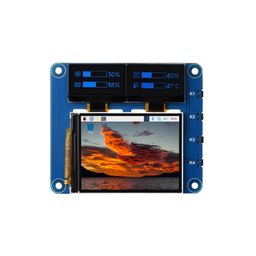 Waveshare Raspberry Pi OLED/LCD HAT, Onboard 2inch IPS LCD Main Screen and Dual 0.96inch Blue OLED Secondary Screens image 1