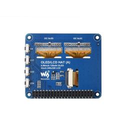 Waveshare Raspberry Pi OLED/LCD HAT, Onboard 2inch IPS LCD Main Screen and Dual 0.96inch Blue OLED Secondary Screens image 3