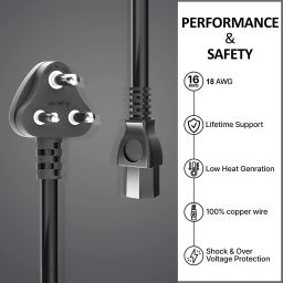 Civon Power Cord 10 m 10 Meter Computer Power Cable Cord for Desktops PC and Printers/Monitor image 4