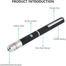 HASRU Green Laser Pointer Party Pen with Disco Lights image 4