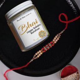 Lily White Wax Scented Candles With Raksha Bandhan Gift Set by Aromatic Fables-image-61