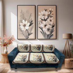 Velvet Floral 3 Seater Sofa Cover-image-18