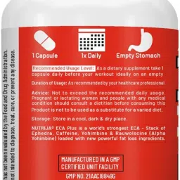 nutrija ECA PLUS - Strongest ECA version Stack of 10 Powerful Weight Loss Ingredients image 3