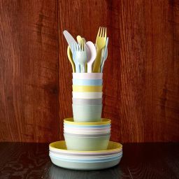 Polypropylene Serving Bowl Pack of 36, 18-piece cutlery set, 6 Bowls, 6 Glass(Mug), (19cm Plates 6)-10