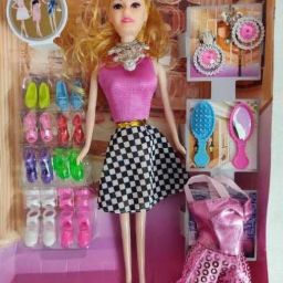 BD08 Big Size Baby Fashion Doll With Shoes & Fashion Accessories Kit Play Set (Multicolor)-image-31