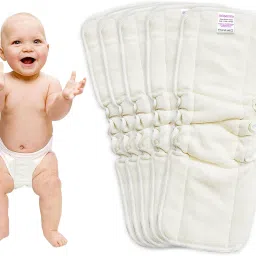 5 Layer Bamboo Terry Inserts with Gussets Liners Natures Cloth Diaper Liner, Wetfree Reusable Washable Cotton Diaper Nappy Inserts for Baby Cloth Diapers (Set of 5)-15