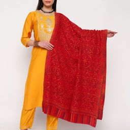 La Vastraa Woven Design Woollen Shawl-image-4