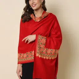 HERE&NOW Ethnic Motifs Embroidered Shawl-11