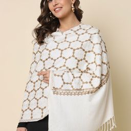 HERE&NOW Floral Embroidered Shawl-image-76