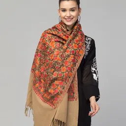 Tweedle Women Kashmiri Aari Embroidered Shawl-48