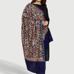 SWI Stylish Women Floral Motifs Embroidered Shawl-image-19