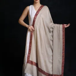 Exotic India Embroidered Woollen Shawl-image-36