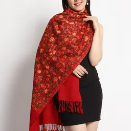 Tweedle Embroidered Wool Shawl-image-10