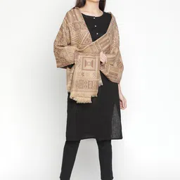 SHINGORA Geometric Woven-Design Woollen Shawl-picture-44
