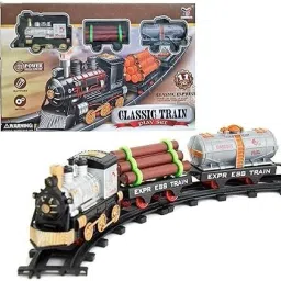 Classical Train Toy Set with Light and Sound Track Set for Kids-2