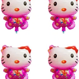 Printed hello kitty birthday theme decorations items combo kit set for party Balloon-image-27