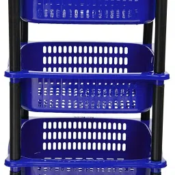 Fruits/Vegetables Kitchen Rack Pure Vergin Plastic Kitchen Rack Basket & Office Use, Fruits Onion, Potato, Plastic-image-23