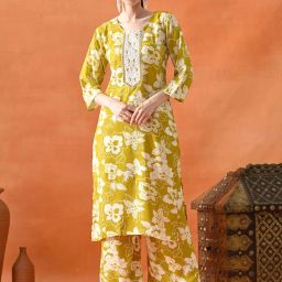 Women Pure Cotton Kurta Pant Set-image-28
