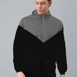 Eddicted Eddicted Solid Colorblock Trending Men Wind Cheater For Winterwear Colorblock Men Wind Cheater-image-9
