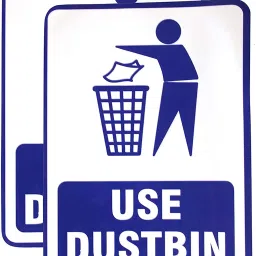 Packgen Use Dustbin signboard, 12x18 Inch Emergency Sign Emergency Sign-49