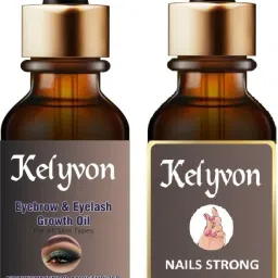 100% PURE & NATURAL COMBO OF EYEBROW EYELASH OIL-NAIL STRONG OIL-60ML-PACK OF 2-46