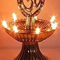 Led Electric Diya Light Layer 1 Gold Plastic Table Lantern-6