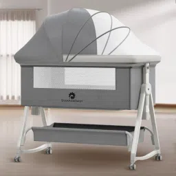 Pluto 3-in1 Baby Cradle with Mosquito Net – Bassinet with Adjustable Height-25
