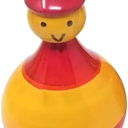 kishore collection Wooden RolyPoly Toy-Stacking Color Matching Toy Set of 2 with 15 Rings for Kids image 3