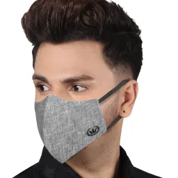 masq 4 Layer Protective, 100% Cotton Cloth Face Mask Combo for Men with Ear Loops Linen_Crest_Combo_XL_03 Reusable, Washable Cloth Mask image 4