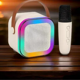 UWE-983 K12 LED Colour Changing KARAOKE MIKE 48 W Bluetooth Party Speaker Laptop/Desktop Speaker-26