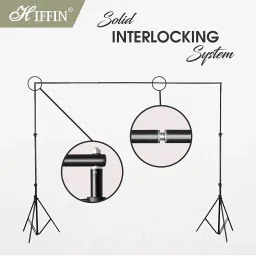 Hiffin 8X12Ft White Screen with 9X9Ft Background Support Stand Kit Reflector Reflector image 2