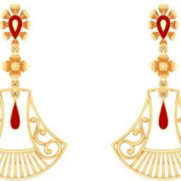 PC Chandra Jewellers 3 Layer Yellow Gold 14kt Drop Earring-image-55