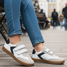 vendoz Colorblock Flat Retro Sneakers with Comfort Cushion Trending Girls Shoes Sneakers For Women-picture-19
