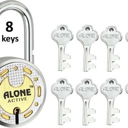 Active Round 65mm Lock for Home Gate Shop & Shutter, Double Locking 8 Keys Padlock-1