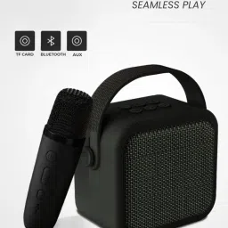 Mini Karaoke Speaker with Wireless Mic – 10H Battery, AUX, TF, Bluetooth Karaoke speaker-image-62