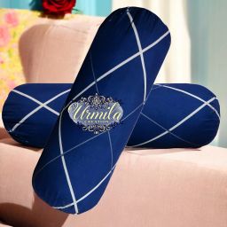 Round Microfibre Geometric Bolster Pack of 2-image-92