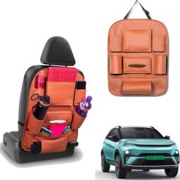 Peepsstore pack of 1 Tan,Orange colour car organizer bags for Nexon EV 2023 Car Multi Pocket-image-66